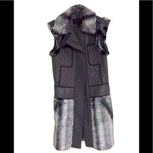 🎉 HP 🎉  BCBGMaxAzria Faux Fur Tunic Coat/Vest